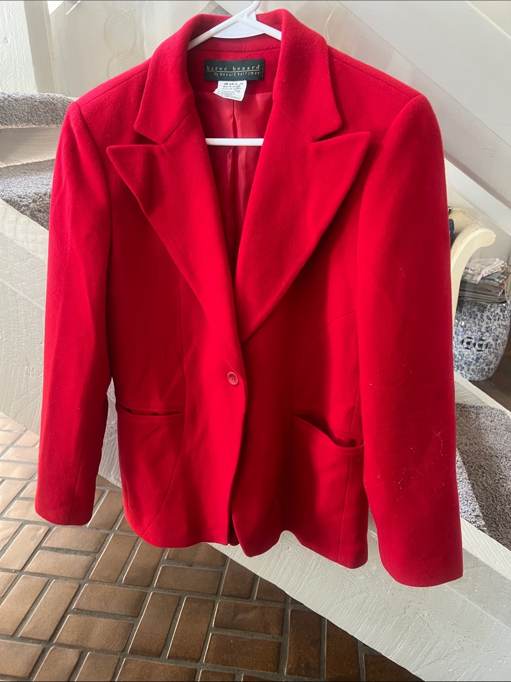 Pure Red Women's Wool/casmere  Blend Blazer Jacket 10